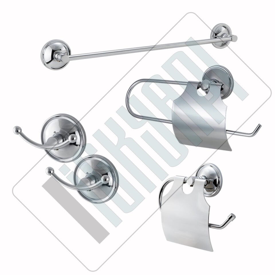 İGK YAPI - Çelik Banyo Bella Banyo Aksesuar Seti - 5 (5 Parça)