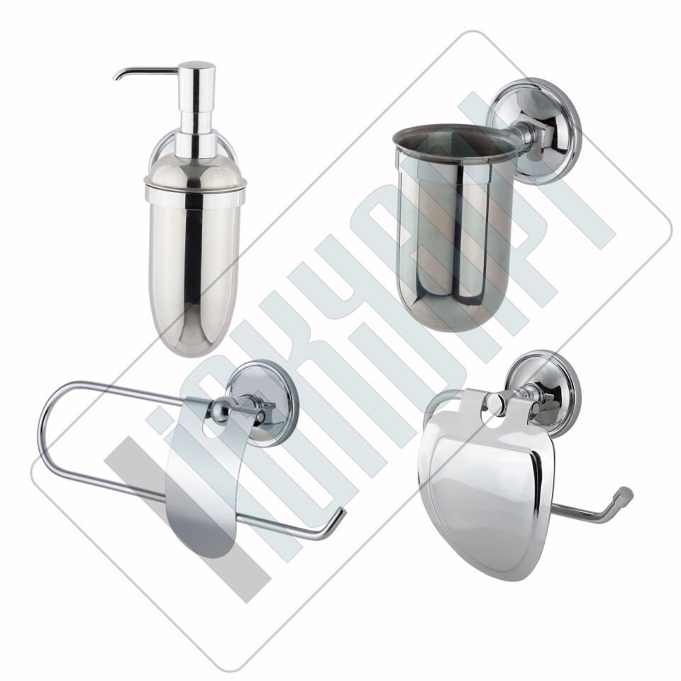 İGK YAPI - Çelik Banyo Bella Banyo Aksesuar Seti - 7 (4 Parça)