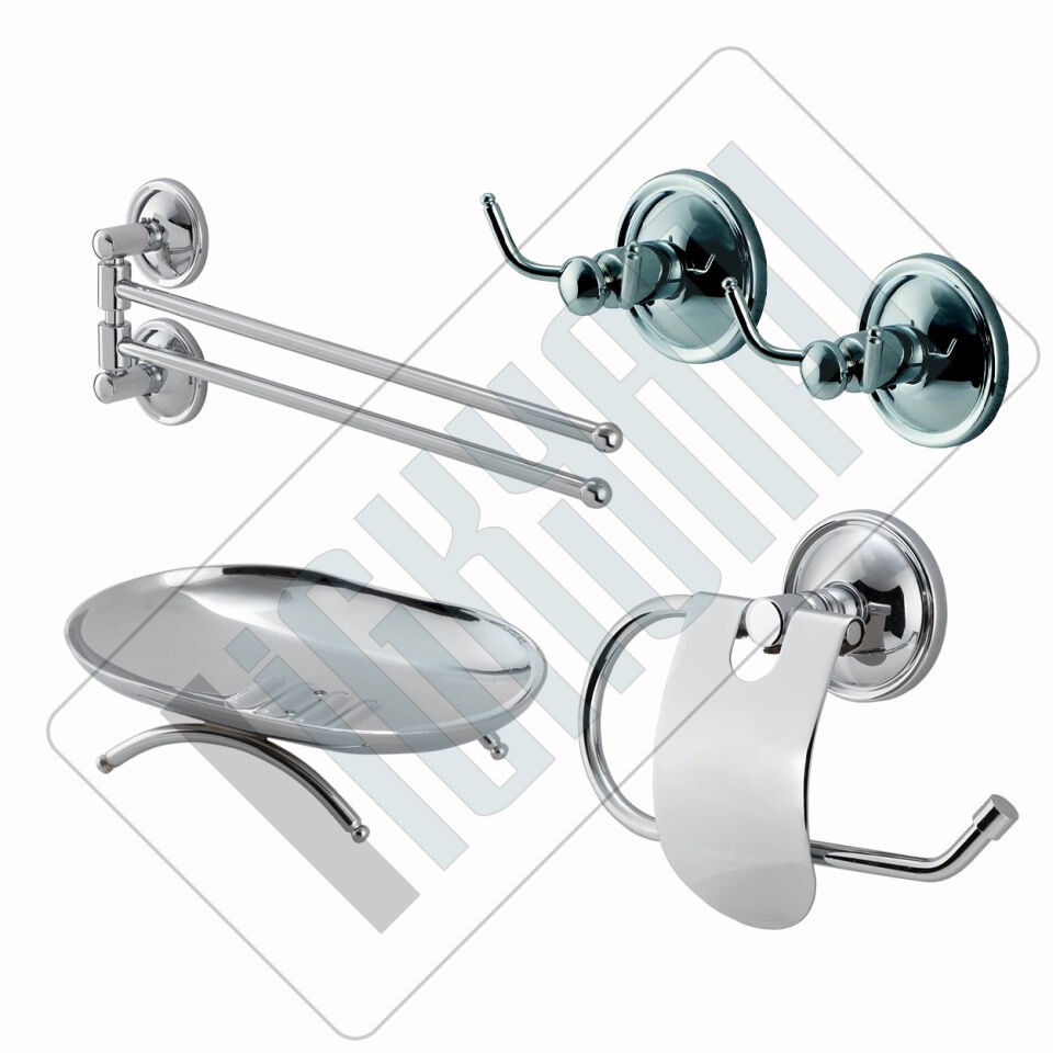 İGK YAPI - Çelik Banyo Bella Banyo Aksesuar Seti - 9 (4 Parça)