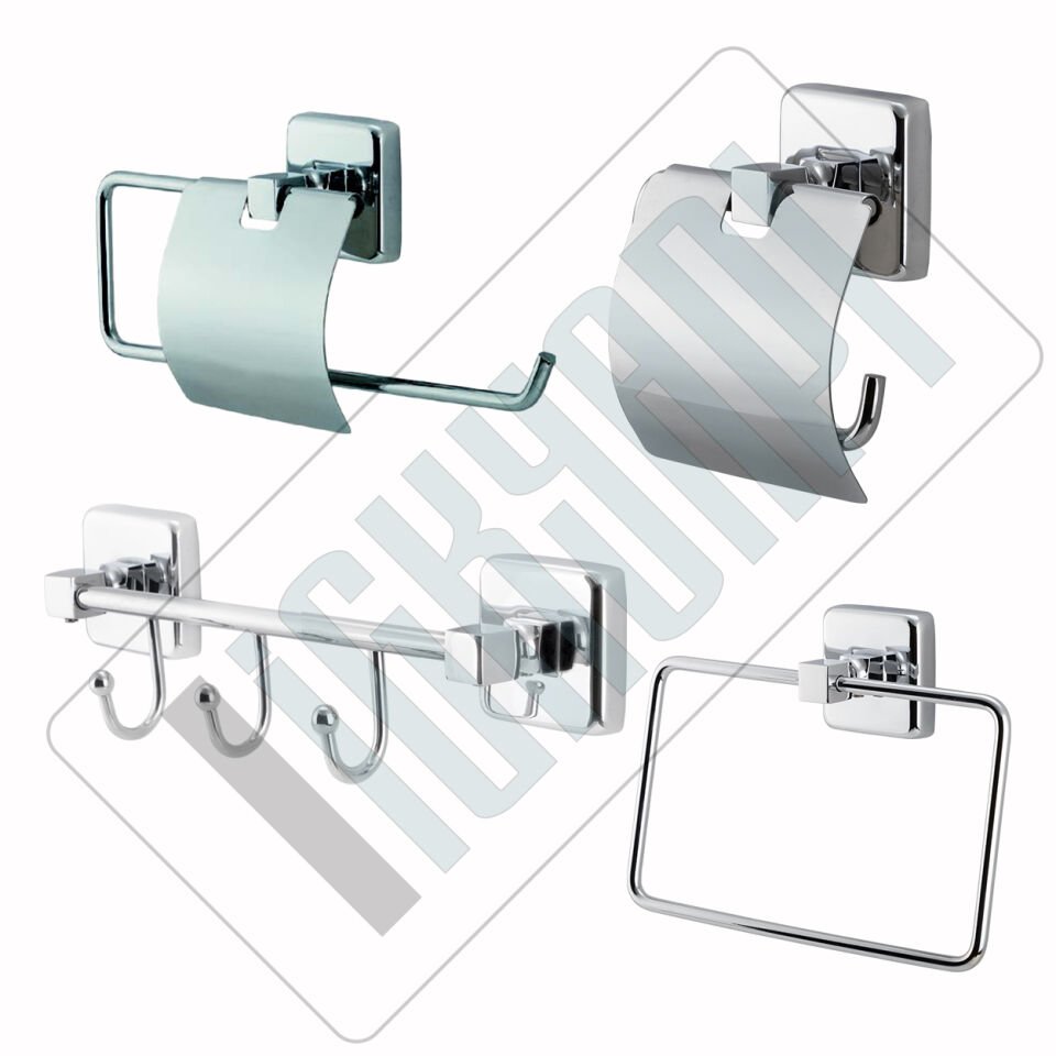 İGK YAPI - Çelik Banyo Kumru Banyo Aksesuar Seti - 15 (4 Parça)