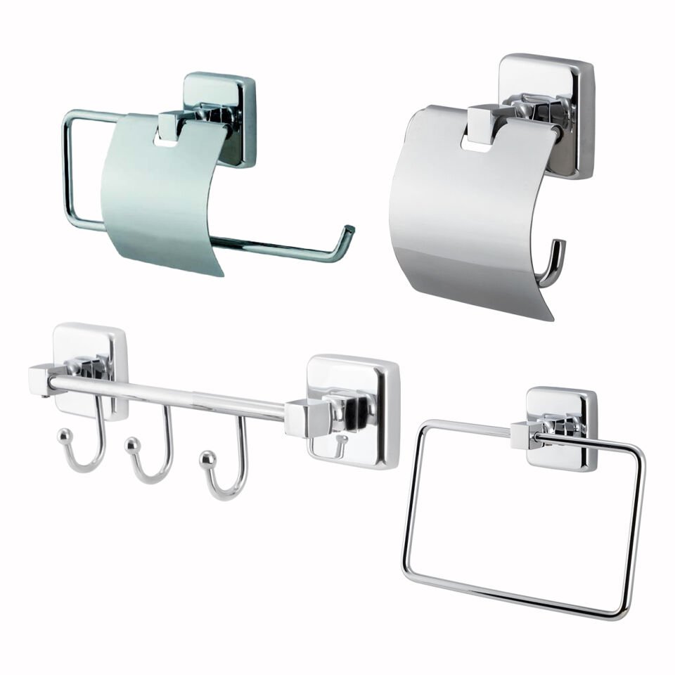 İGK YAPI - Çelik Banyo Kumru Banyo Aksesuar Seti - 15 (4 Parça)