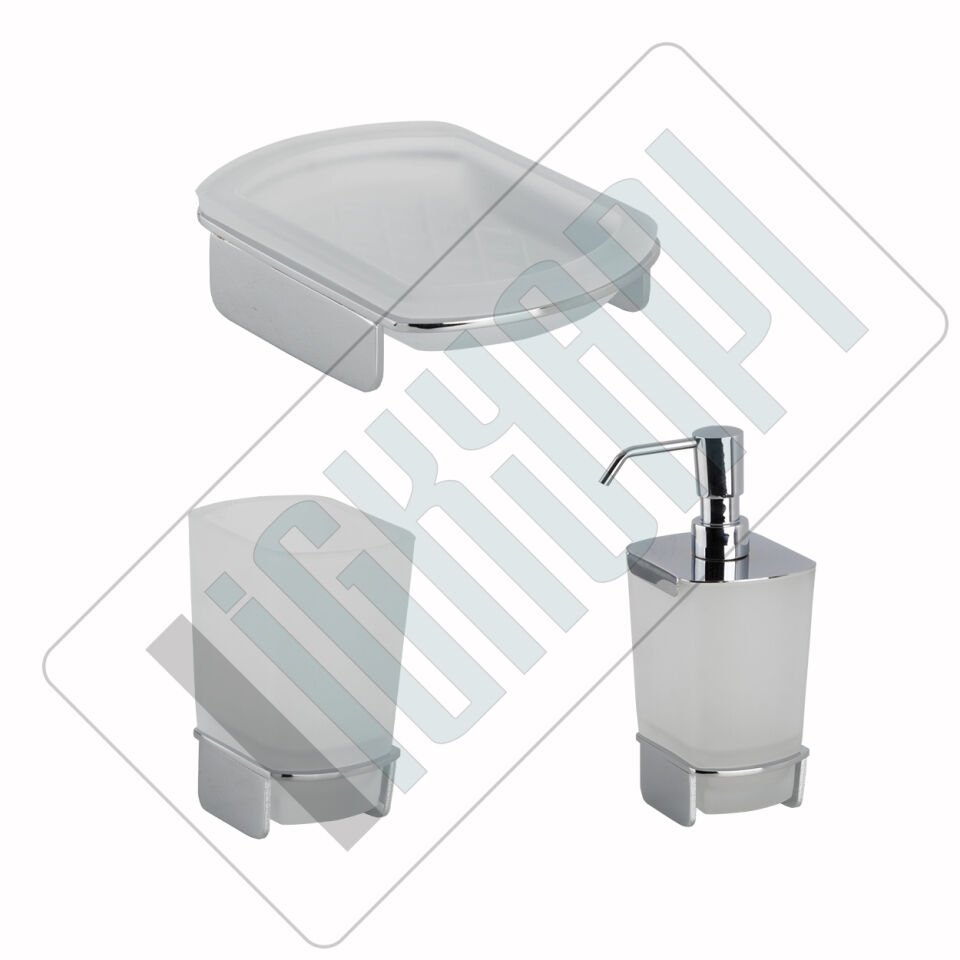 İGK YAPI - Çelik Banyo Milano Banyo Aksesuar Seti - 22(3 Parça)