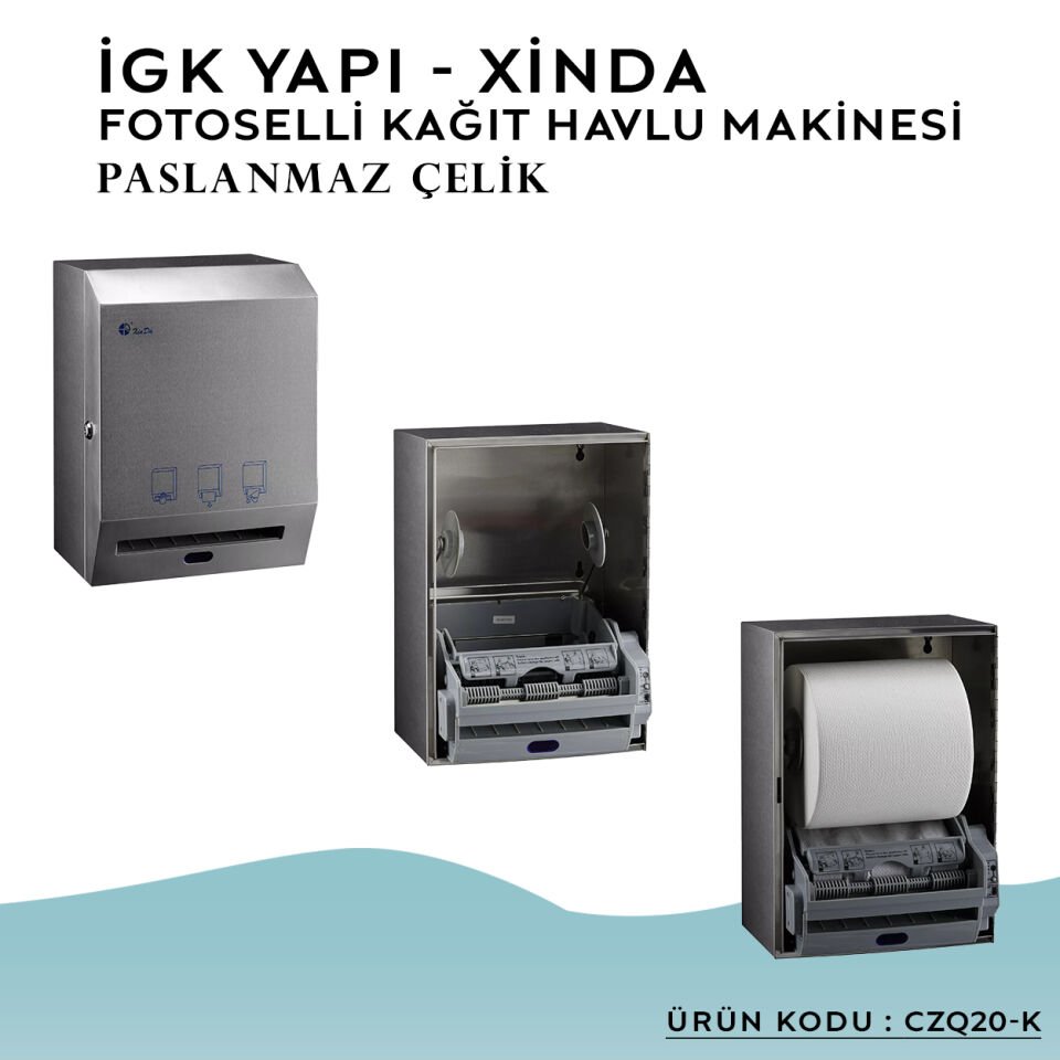 İGK YAPI – XinDa Fotoselli Çelik Kağıt Havlu Makinesi (CZQ20K) 