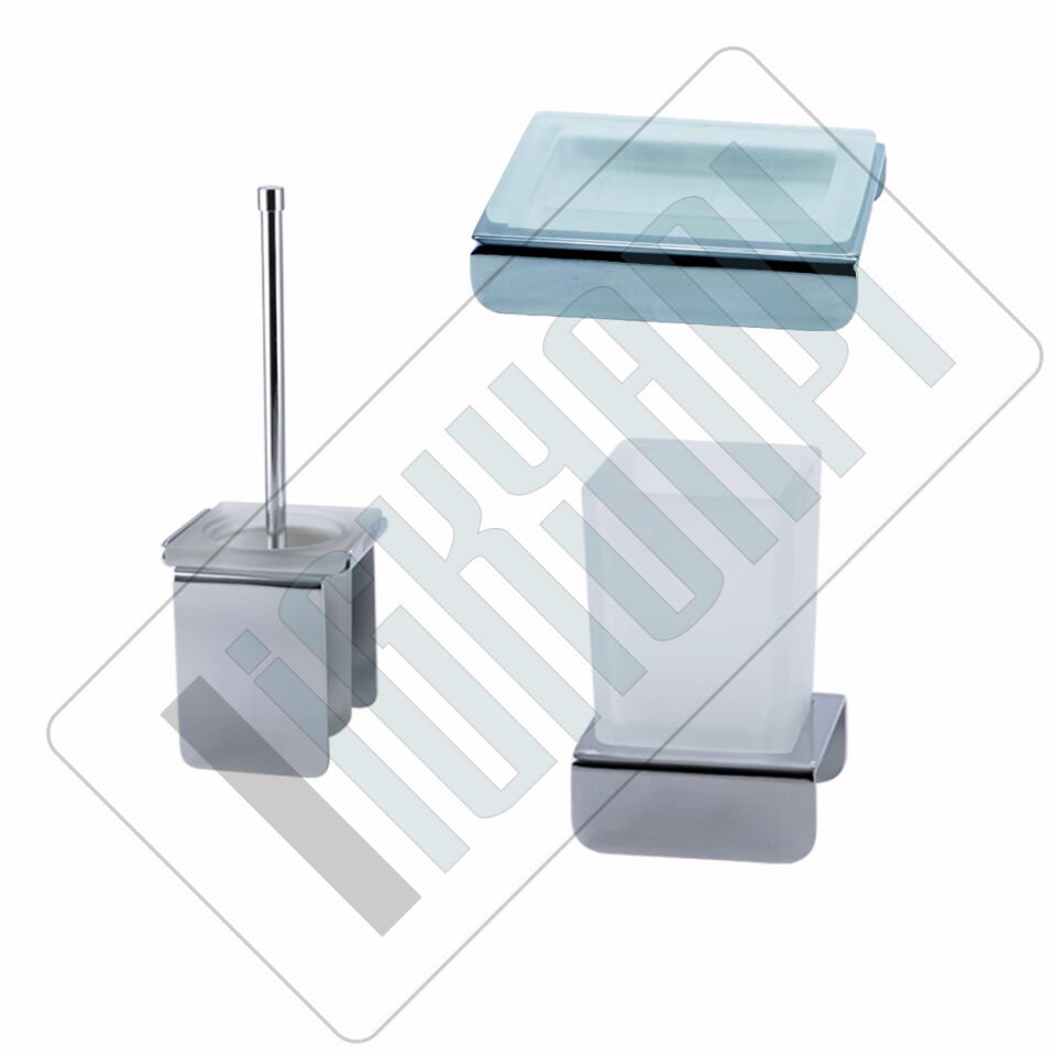 İGK YAPI - Çelik Banyo Paris Banyo Aksesuar Seti - 28 (3 Parça)