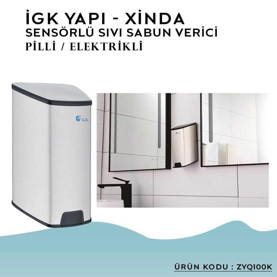 İGK YAPI – XinDa Fotoselli Pilli / Elektrikli Sıvı Sabun Dispanseri (ZYQ100K)