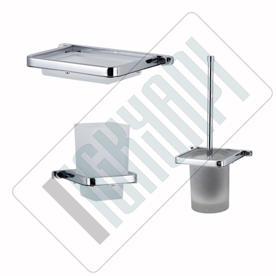 İGK YAPI - Çelik Banyo Mercan Banyo Aksesuar Seti - 36 (3 Parça)
