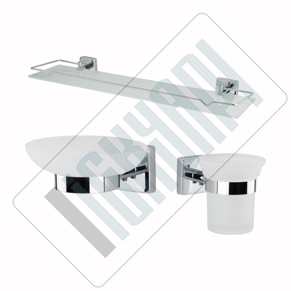 İGK YAPI - Çelik Banyo Vizyon Banyo Aksesuar Seti - 39 (3 Parça)