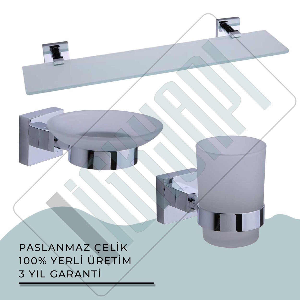 İGK YAPI - Duxxa Fenice Banyo Aksesuar Seti - 57 (3 Parça)