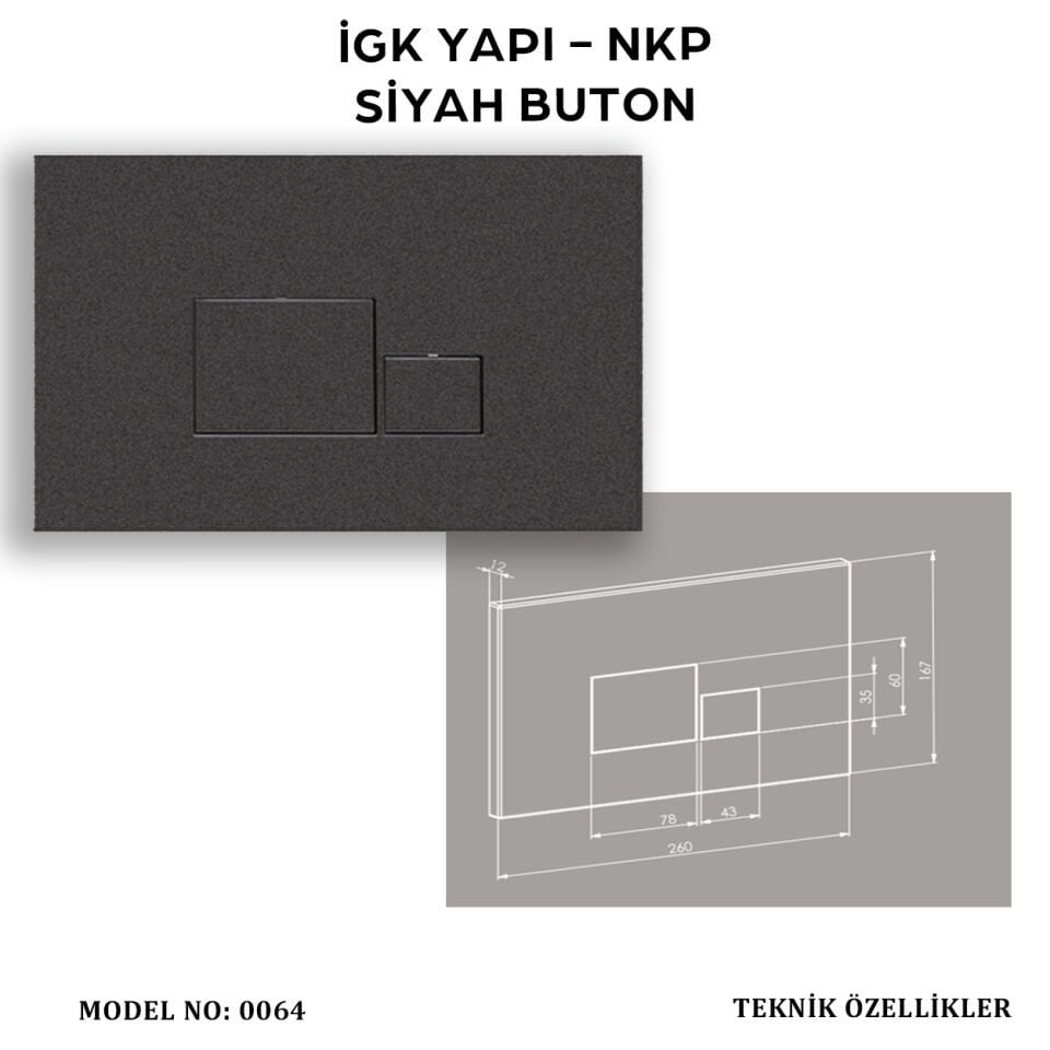 İGK YAPI - NKP 0064 Siyah Buton