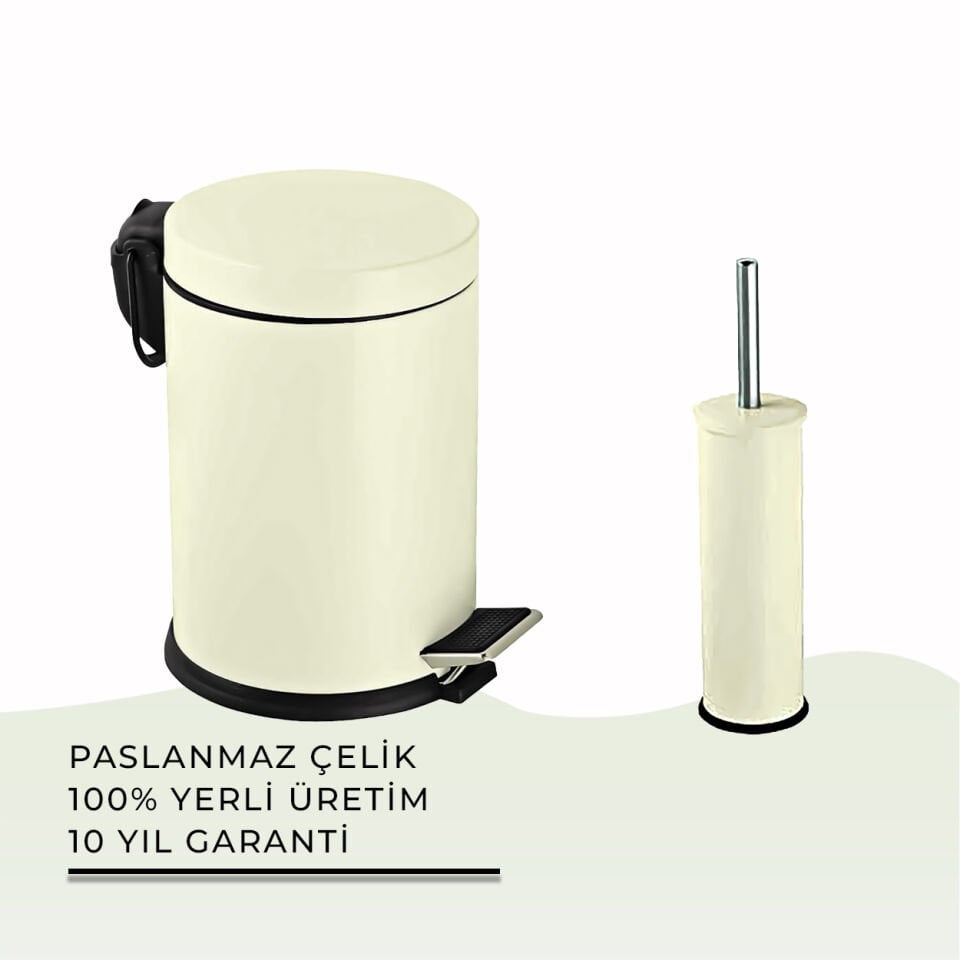 İGK YAPI - Çelik Banyo Krem Temizlik Seti - 06 (2 Parça)