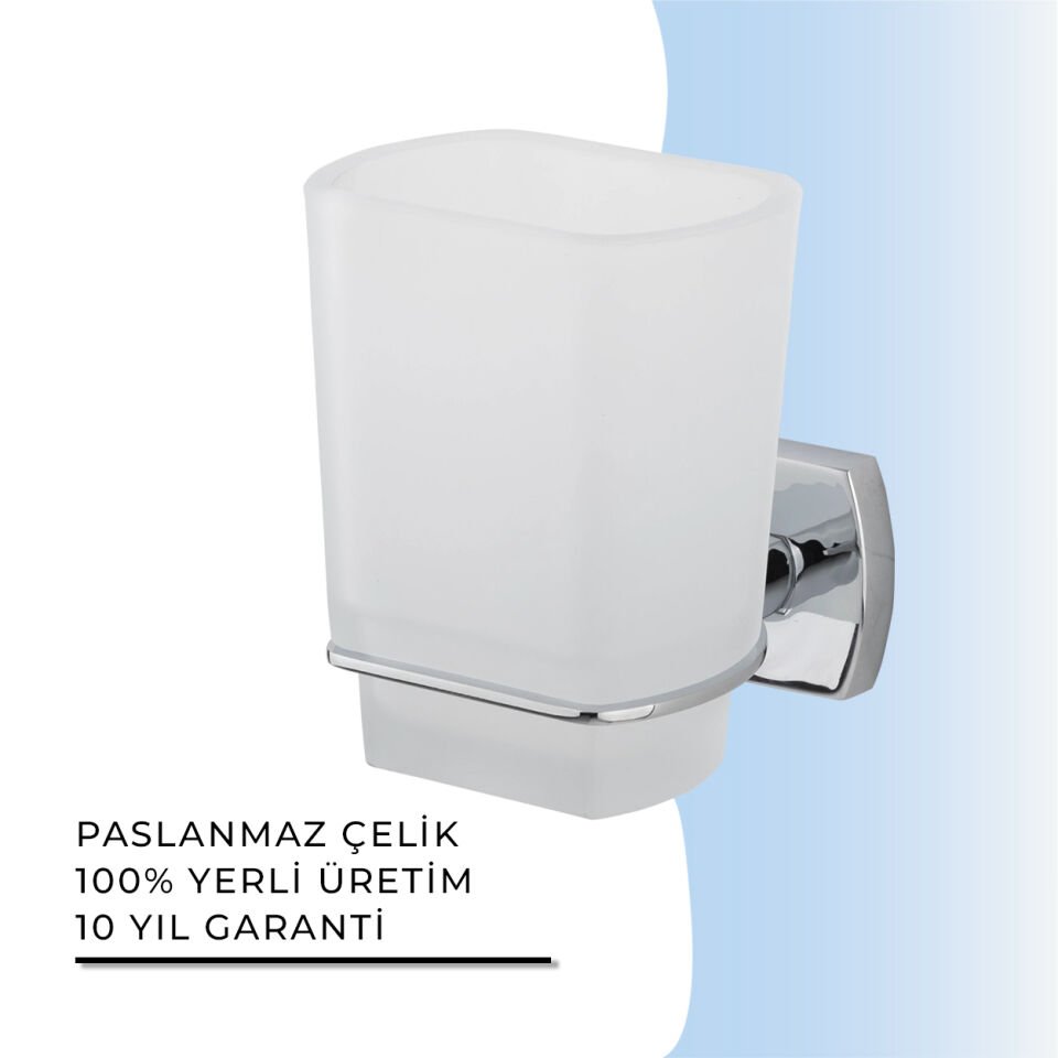 İGK YAPI - Çelik Banyo Milano Montajlı Diş Fırçalık (MLN10-004)