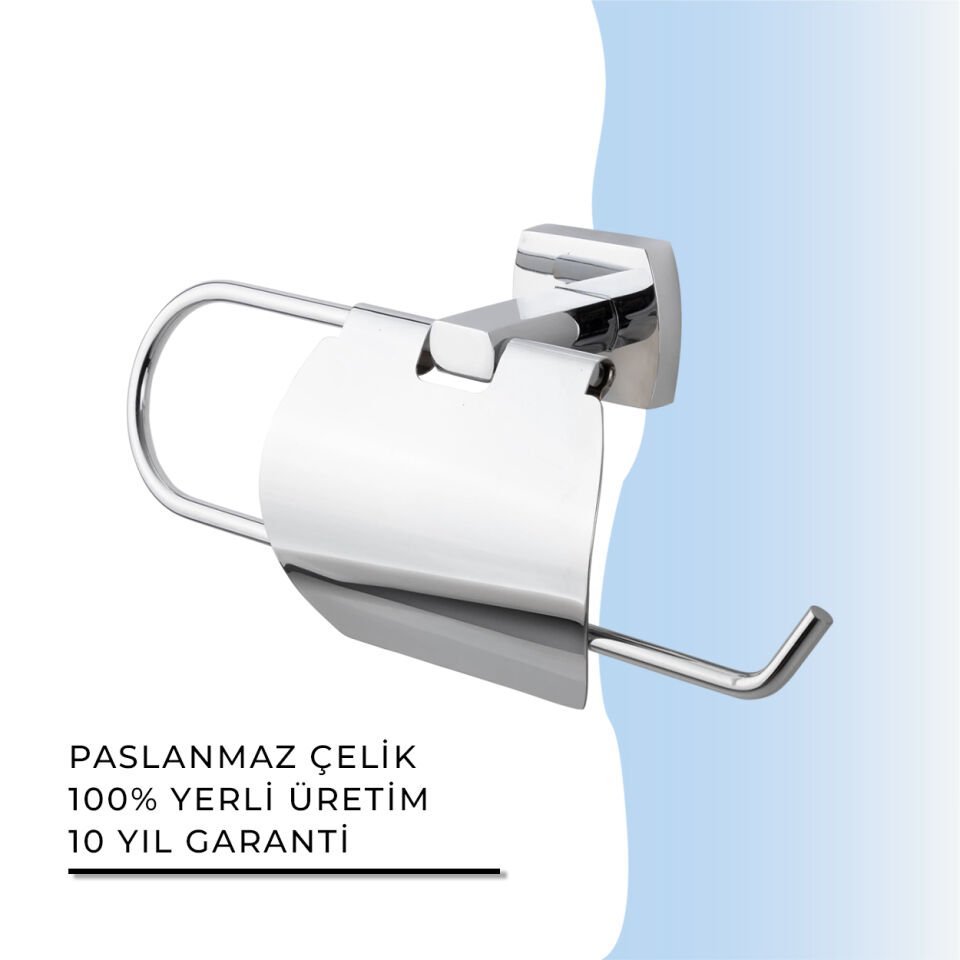 İGK YAPI - Çelik Banyo Milano Geniş Kapaklı Kağıt Havluluk (MLN10-010)