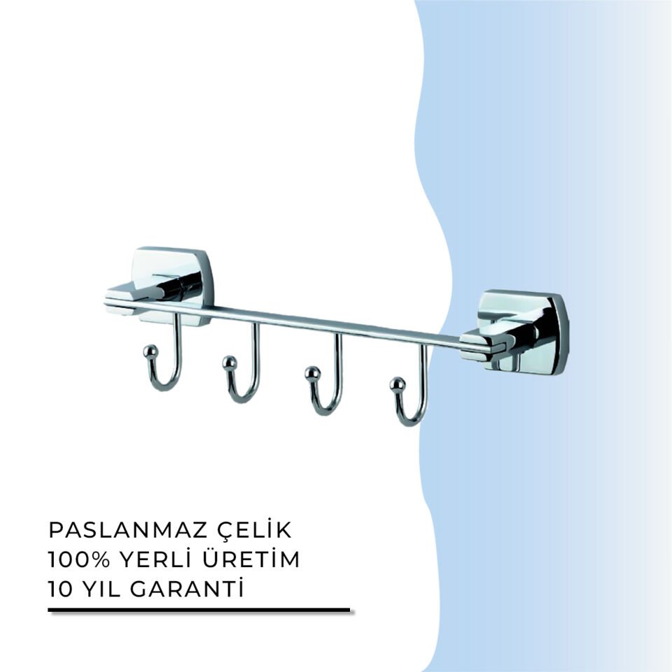 İGK YAPI - Çelik Banyo Milano Dörtlü Askılık (MLN10-013)