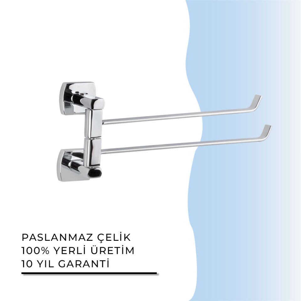 İGK YAPI - Çelik Banyo Milano İkili Döner Havluluk (MLN10-017)