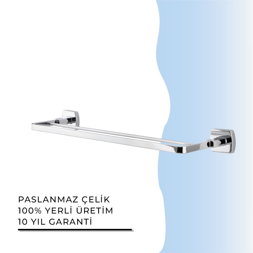 İGK YAPI - Çelik Banyo Milano İkili Uzun Havluluk 50cm (MLN10-020)