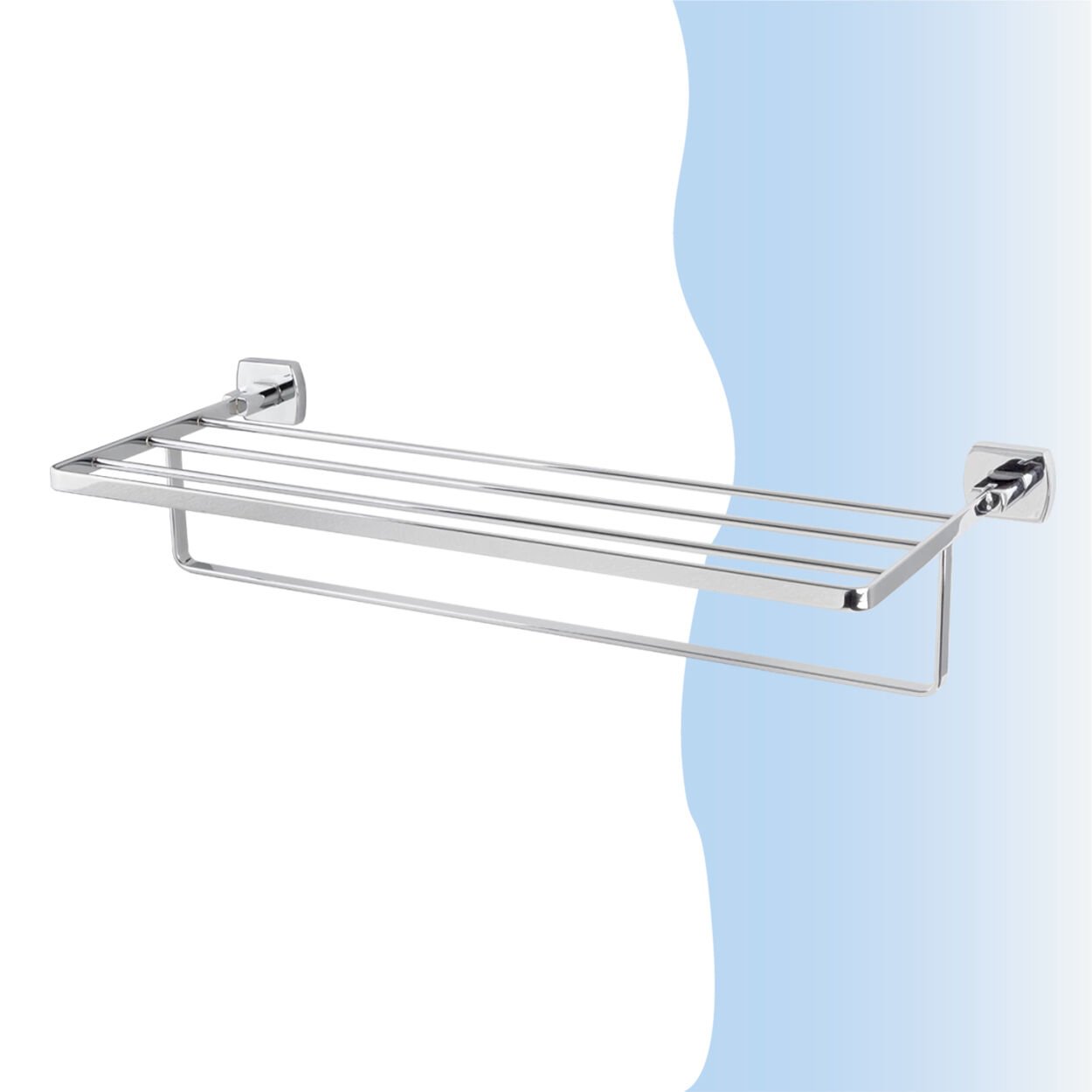 İGK YAPI - Çelik Banyo Milano Raf Havluluk 50cm (MLN10-021)