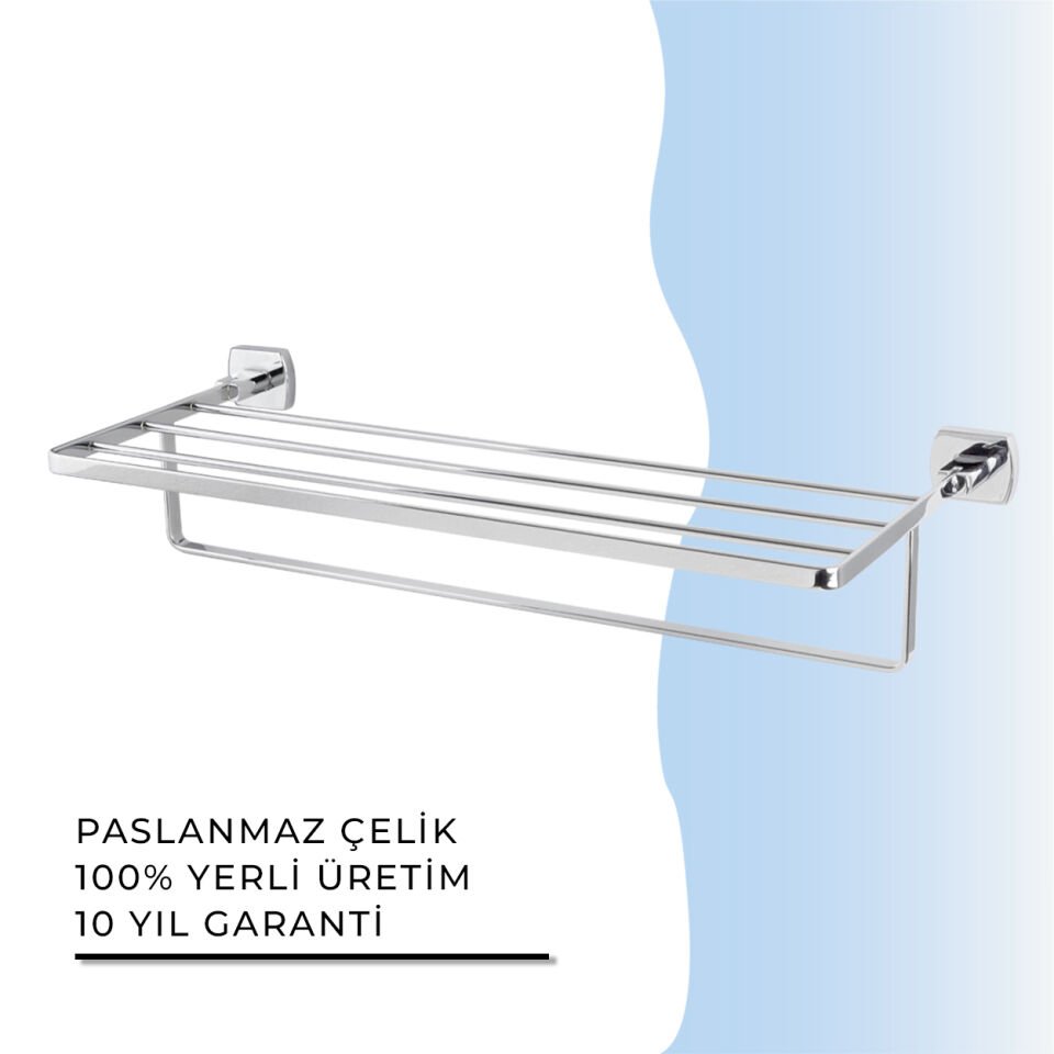 İGK YAPI - Çelik Banyo Milano Raf Havluluk 50cm (MLN10-021)