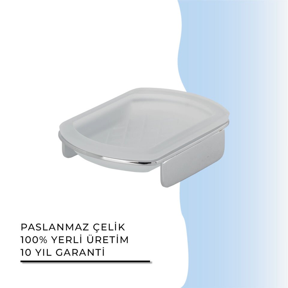 İGK YAPI - Çelik Banyo Milano Set Üstü Sabunluk (MLN10-022)