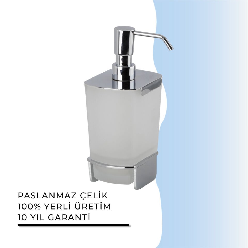 İGK YAPI - Çelik Banyo Milano Set Üstü Sıvı Sabunluk (MLN10-024)
