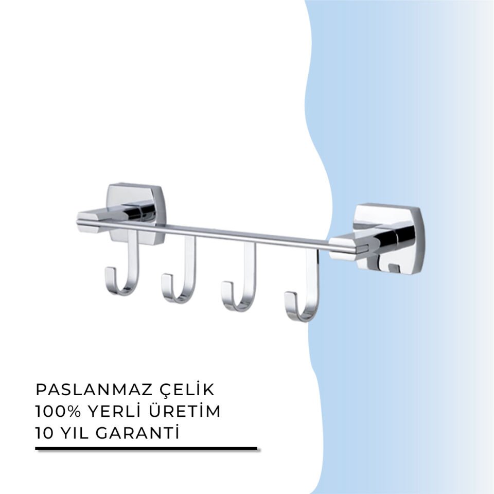 İGK YAPI - Çelik Banyo Milano Dörtlü Askılık (MLN10-037)