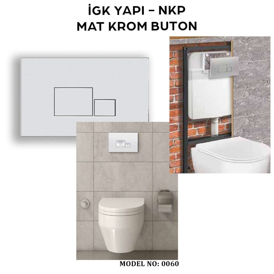 İGK YAPI - NKP 0060 Mat Krom Buton