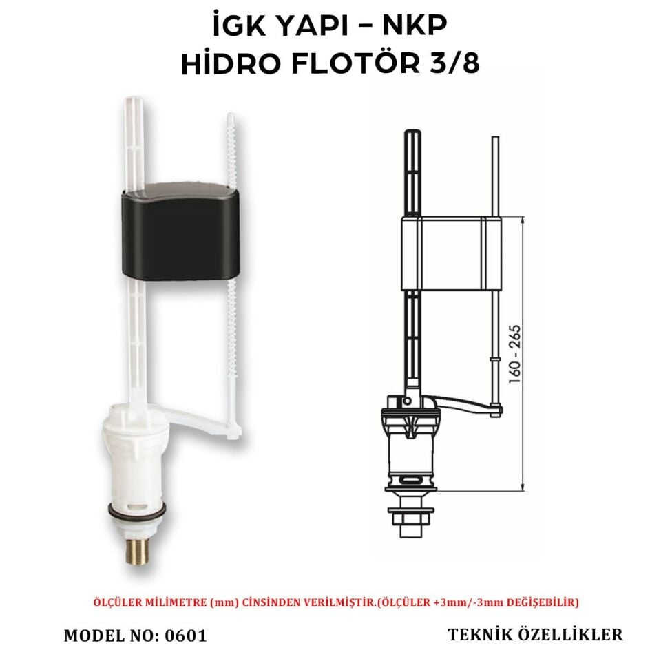 İGK YAPI - NKP 0601 Hidro Flotör 3/8