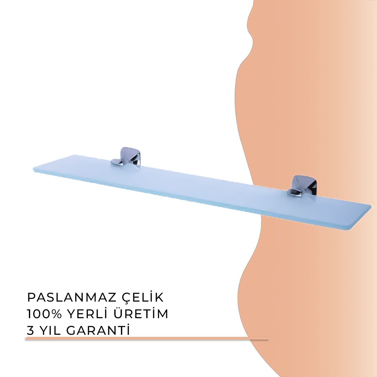 İGK YAPI - Duxxa Eiffel Ayna Etajeri Krom (A.1401)