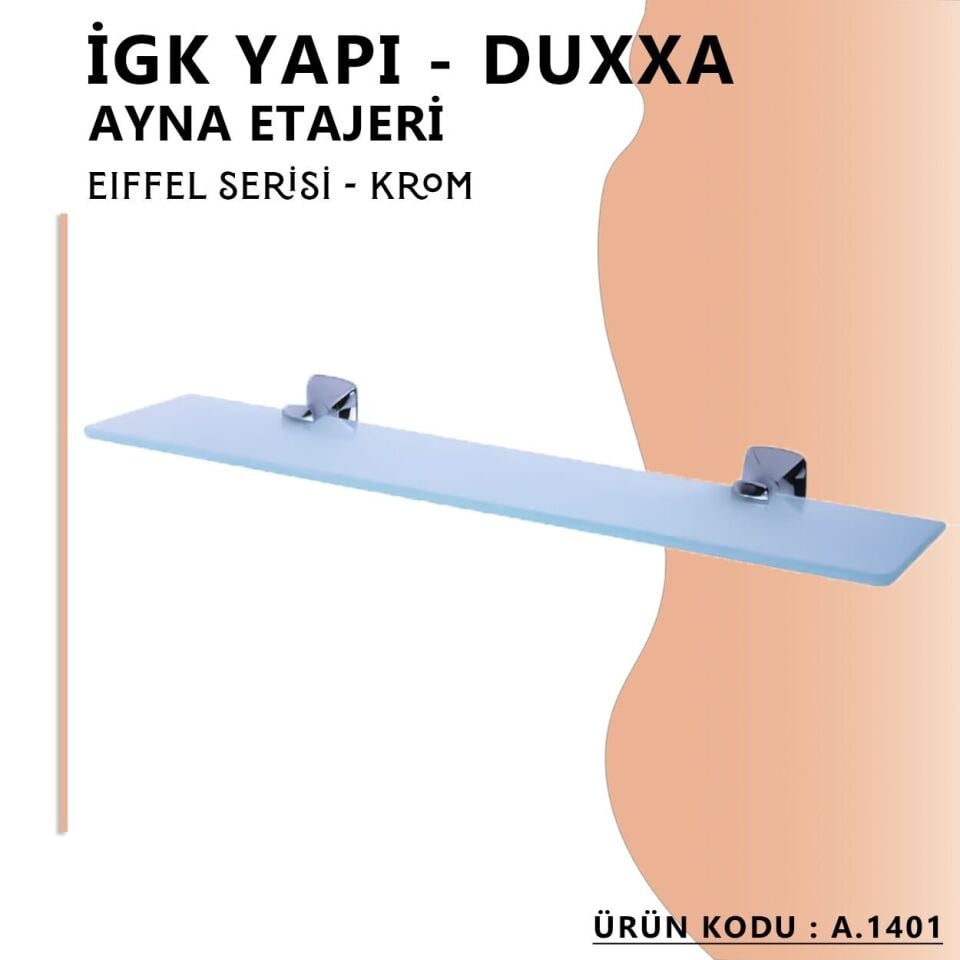İGK YAPI - Duxxa Eiffel Ayna Etajeri Krom (A.1401)