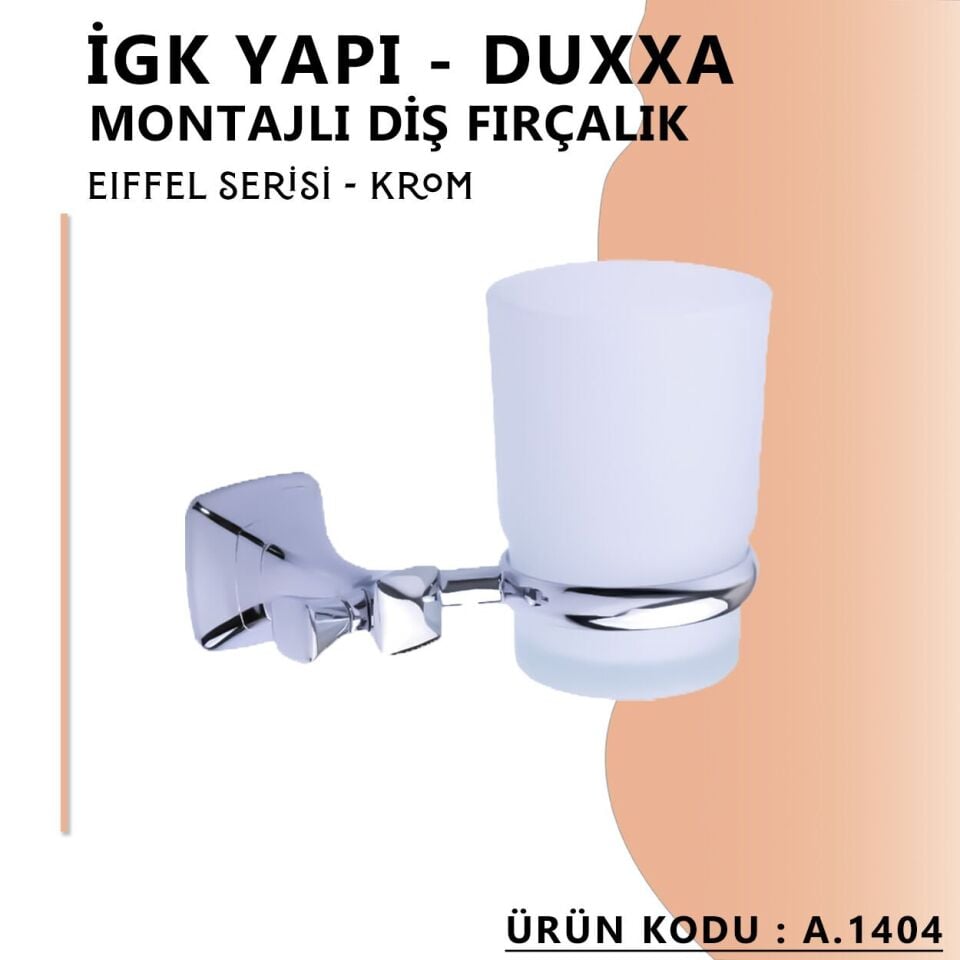 İGK YAPI - Duxxa Eiffel Montajlı Diş Fırçalık Krom (A.1404)