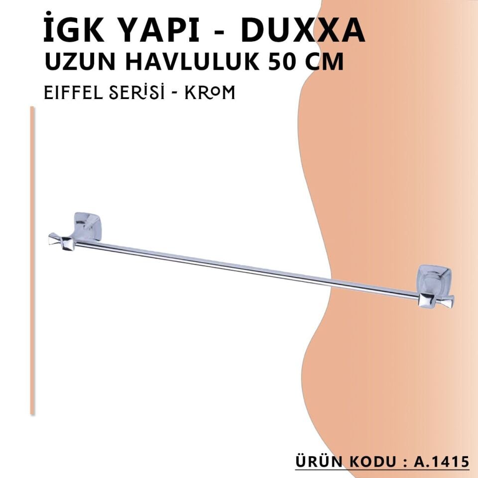 İGK YAPI - Duxxa Eiffel Uzun Havluluk (50 cm) Krom (A.1415)