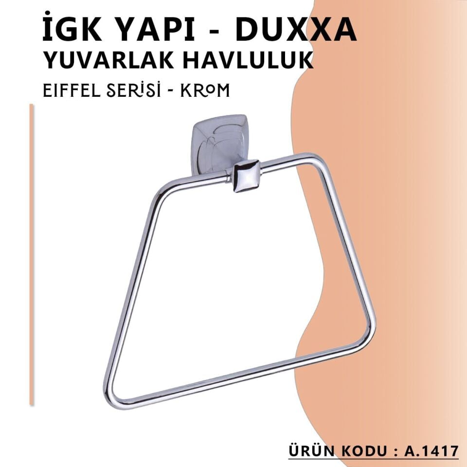 İGK YAPI - Duxxa Eiffel Yuvarlak Havluluk Krom (A.1417)