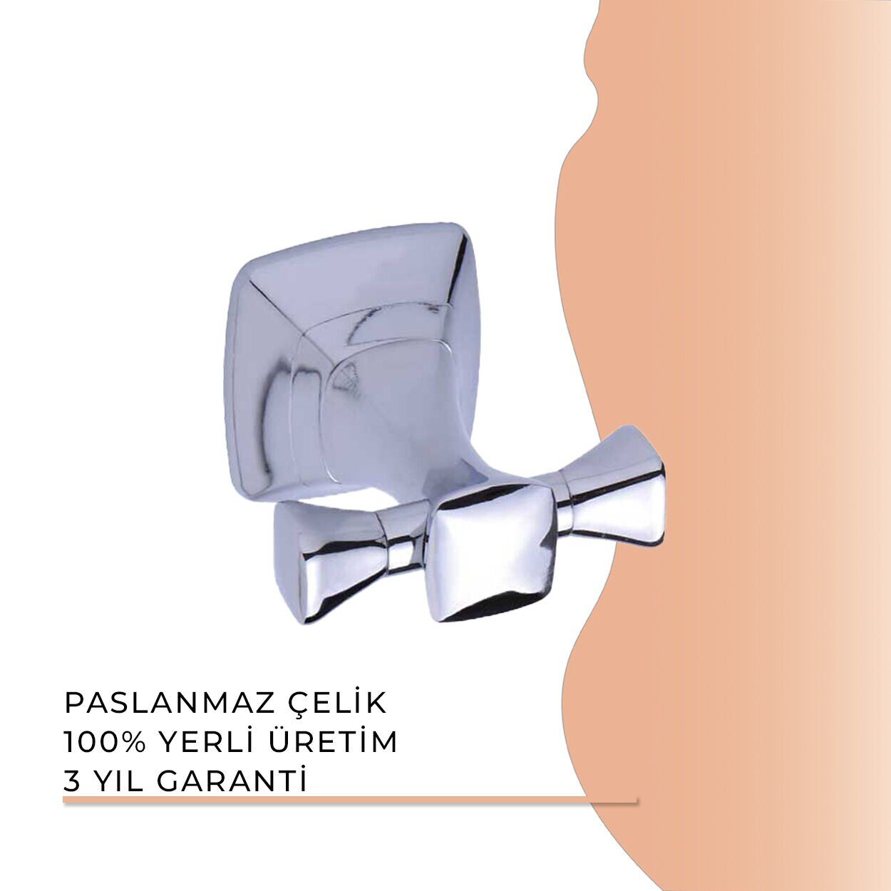 İGK YAPI - Duxxa Eiffel İkili Askılık Krom (A.1421)