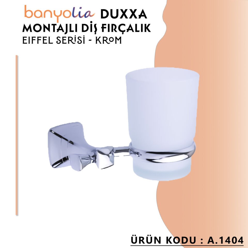 BANYOLİA - Duxxa Eiffel Montajlı Diş Fırçalık Krom (A.1404)