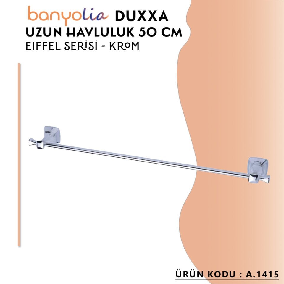 BANYOLİA - Duxxa Eiffel Uzun Havluluk (50 cm) Krom (A.1415)