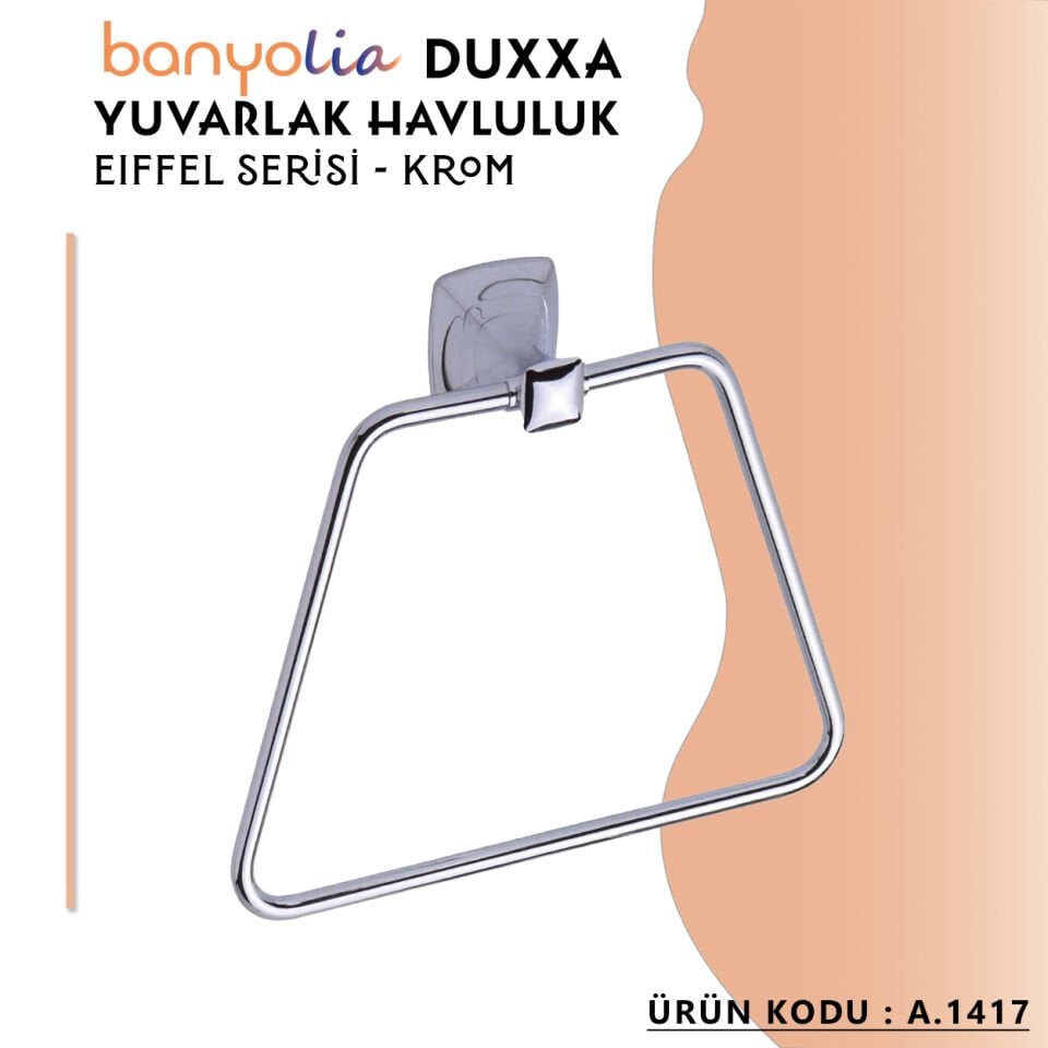 BANYOLİA - Duxxa Eiffel Yuvarlak Havluluk Krom (A.1417)
