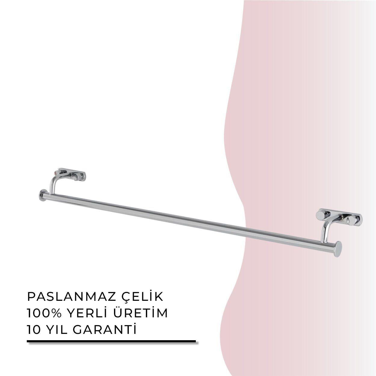 İGK YAPI - Çelik Banyo Vera Uzun Havluluk 50cm (VR10-006)