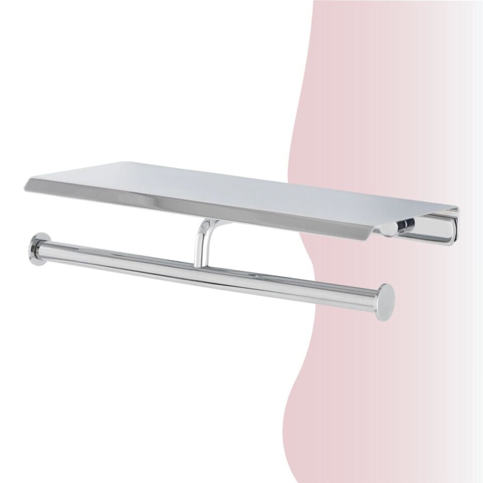 İGK YAPI - Çelik Banyo Vera İkili Kapaklı Tuvalet Kâğıtlığı (VR10-011)