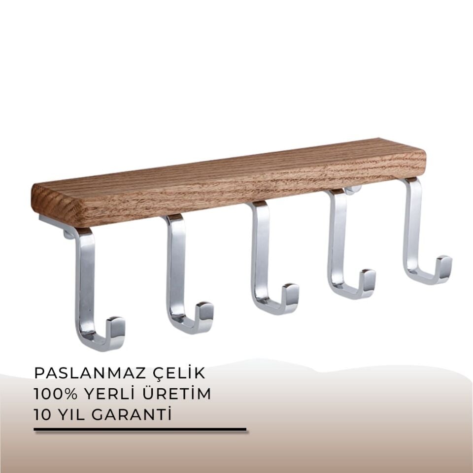 İGK YAPI - Çelik Banyo Selvi Beşli Askılık (SL10-004)