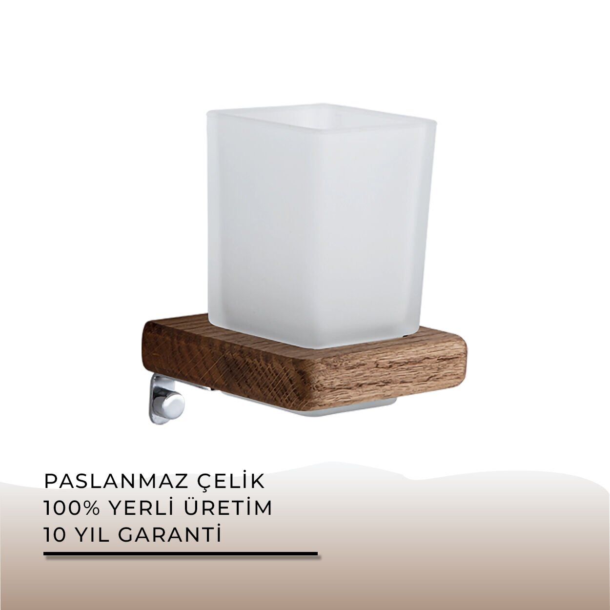 İGK YAPI - Çelik Banyo Selvi Montajlı Diş Fırçalık (SL10-006)