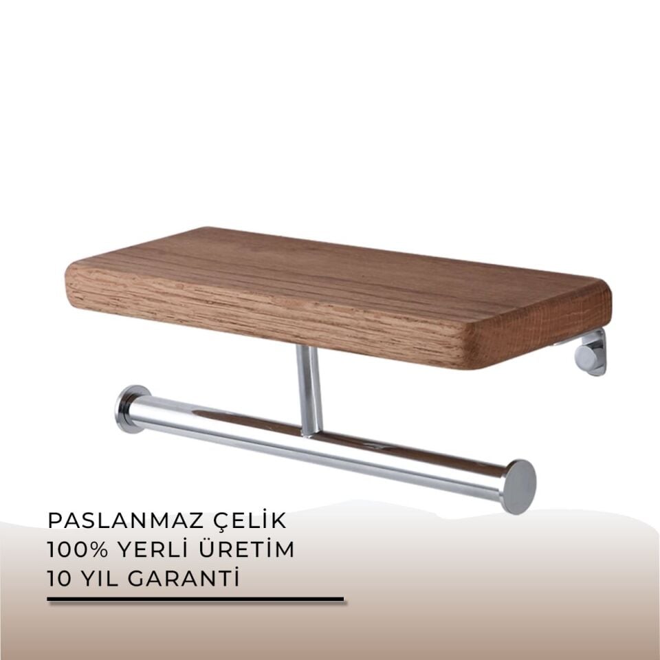 İGK YAPI - Çelik Banyo Selvi İkili Tuvalet Kağıtlığı (SL10-011)