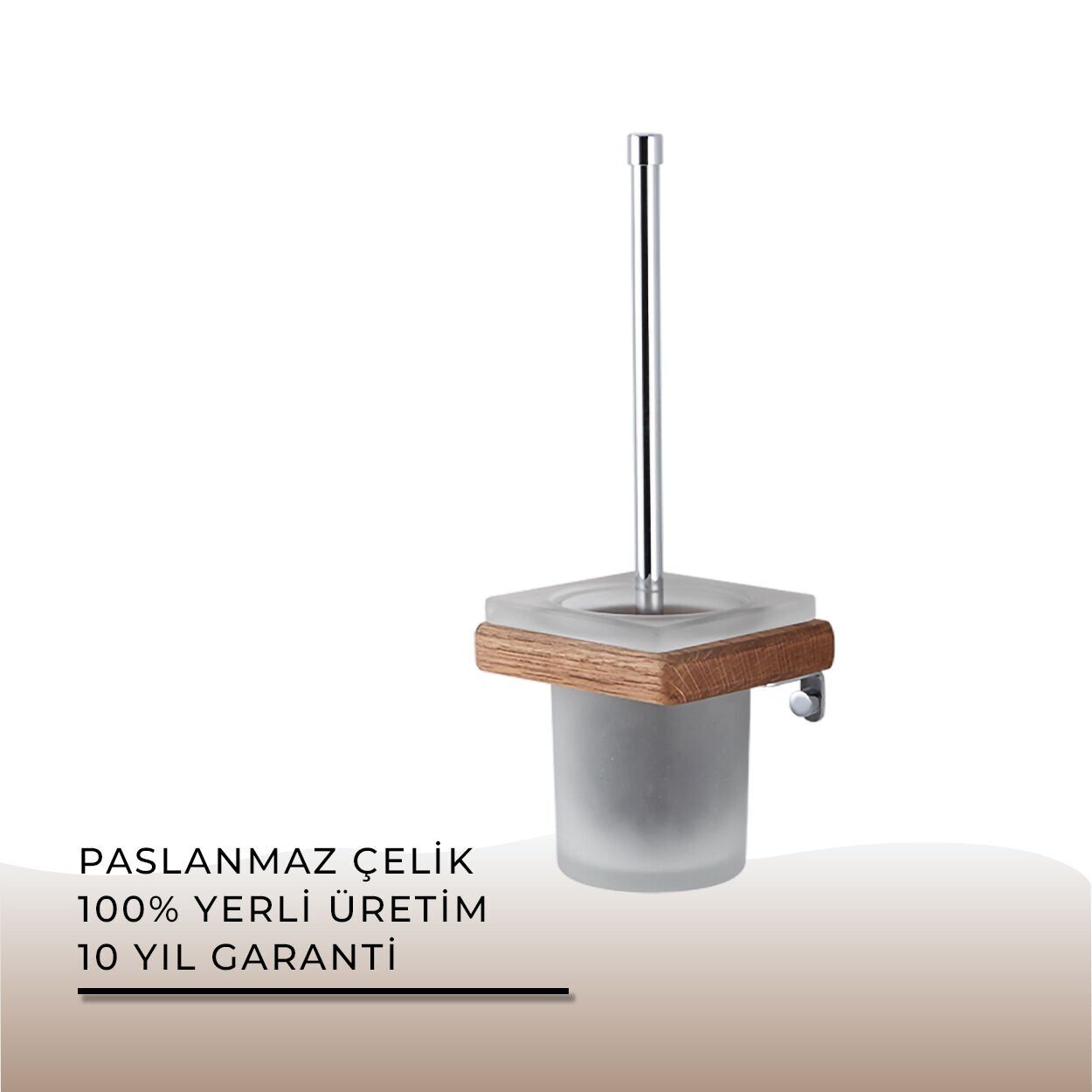İGK YAPI - Çelik Banyo Selvi Montajlı Klozet Fırçası (SL10-016)