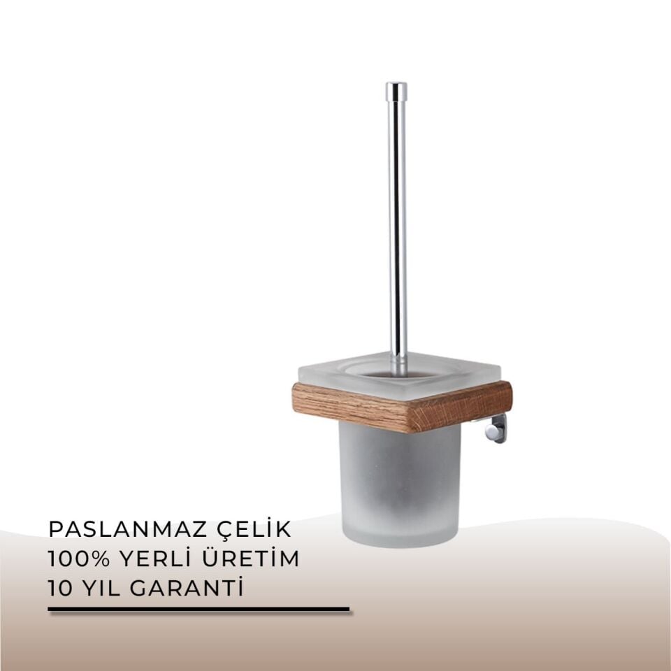 İGK YAPI - Çelik Banyo Selvi Montajlı Klozet Fırçası (SL10-016)