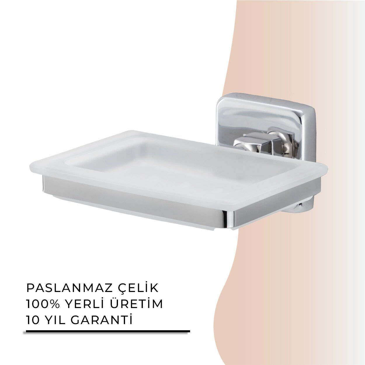 İGK YAPI - Çelik Banyo Kumru Montajlı Sabunluk (KU10-003)