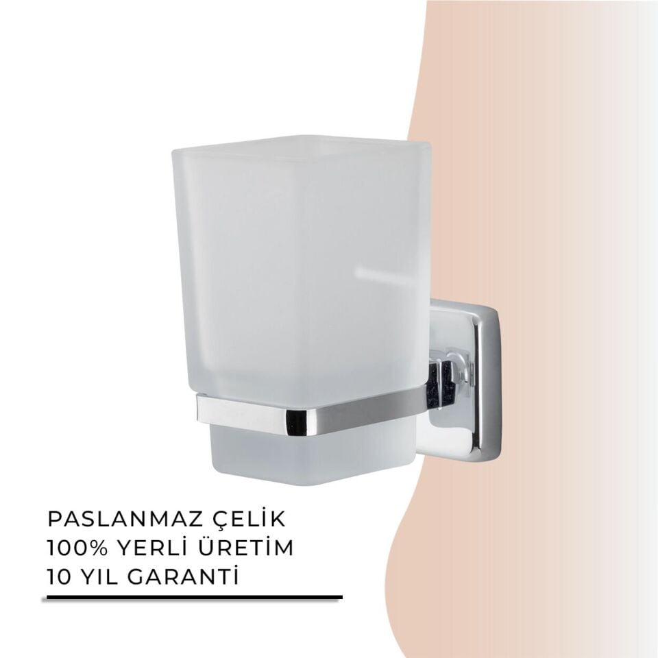 İGK YAPI - Çelik Banyo Kumru Montajlı Diş Fırçalık (KU10-004)