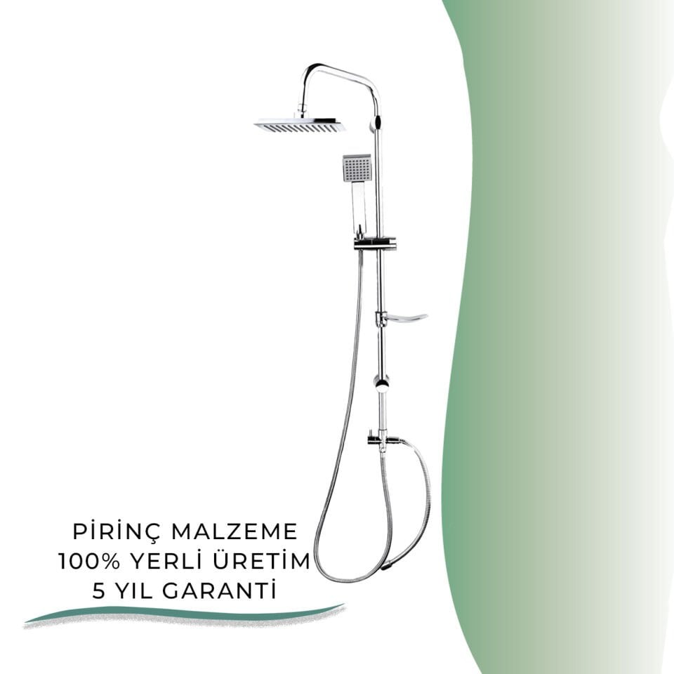 BANYOLİA - GPD Yönlendiricili Duş Seti (Tek Fonksiyonlu El Duşu + 200x200)  (DST193)