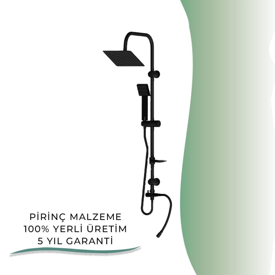 BANYOLİA - GPD Yönlendiricili Duş Seti (Tek Fonksiyonlu El Duşu + 200x200)  (DST193S)