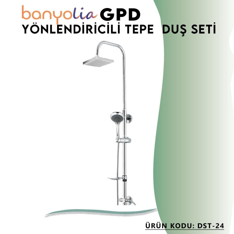 BANYOLİA - GPD Duş Seti (5 Fonksiyonlu El Duşu +250x250)  (DST24)