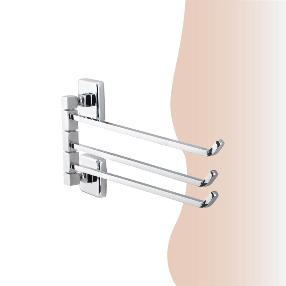 İGK YAPI - Çelik Banyo Kumru Üçlü Döner Havluluk (KU10-015)