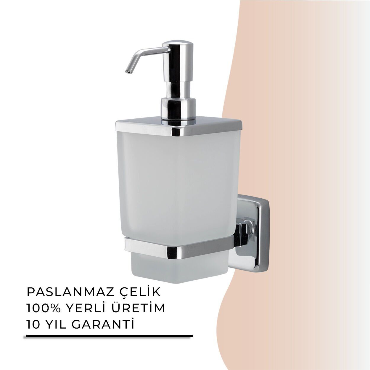 İGK YAPI - Çelik Banyo Kumru Montajlı Sıvı Sabunluk (KU10-017)