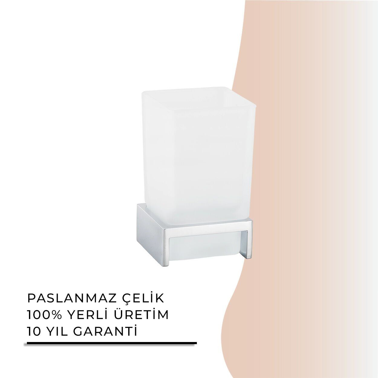 İGK YAPI - Çelik Banyo Kumru Set Üstü Diş Fırçalık (KU10-030)